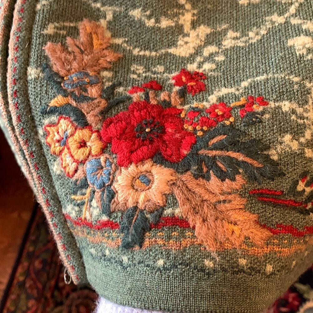 Pendleton | Fully Lined Green Embroidered Vintage… - image 4